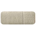 ELLA LINE Ręcznik MIKE w kolorze beżowym, bawełniany tkany w krateczkę z welurowym brzegiem - 70 x 140 cm - beżowy 3