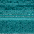 EWA MINGE Ręcznik FILON w kolorze turkusowym, w prążki z ozdobną bordiurą przetykaną srebrną nitką - 50 x 90 cm - turkusowy 2