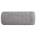 Ręcznik RENI o klasycznym designie z bordiurą w formie trzech tkanych paseczków - 50 x 90 cm - srebrny 3