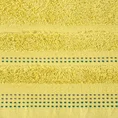 Ręcznik POLA z żakardową bordiurą zdobioną stebnowaniem - 50 x 90 cm - musztardowy 2