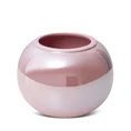 Osłonka ceramiczna na donicę SIMONA z perłowym połyskiem - ∅ 22 x 16 cm - różowy 2