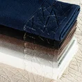 Dywanik łazienkowy NIKA z bawełny, dobrze chłonący wodę z geometrycznym wzorem wykończony błyszczącą nicią - 50 x 70 cm - biały 7