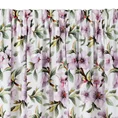 Zasłona ARLETA z miękkiej tkaniny z kwiatowym nadrukiem - 140 x 270 cm - biały 6
