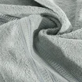 EUROFIRANY PREMIUM Ręcznik MILA  z włókien bambusowych z  bordiurą tkaną w ozdobne pasy 3D - 50 x 90 cm - srebrny 5