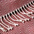 TERRA COLLECTION Koc MOROCCO utkany w motyw jodełki zakończony frędzlami z tkaniny z przewagą bawełny - 180 x 220 cm - bordowy 5