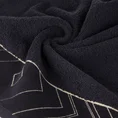 LIMITED COLLECTION ręcznik VICTORIA 50x90 cm z welwetową bordiurą z motywem geometrycznym SIŁA ZŁOTA - 50 x 90 cm - czarny 6