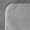 EUROFIRANY PREMIUM Dwustronna narzuta na fotel- koc TEDY z magicznie miękkiej bukli oraz delikatnego polaru - 70 x 160 cm - srebrny 4
