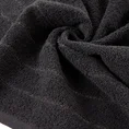 Ręcznik bawełniany DALI z bordiurą w paseczki przetykane srebrną nitką - 70 x 140 cm - czarny 5