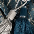 Dekoracyjny sznur do upięć z chwostem z kryształowymi obrączkami - 60 x 25 cm - ciemnoniebieski 4