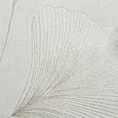 Koc GINKO1 miękki i miły w dotyku z błyszczącym nadrukiem z motywem liści miłorzębu - 150 x 200 cm - biały 4