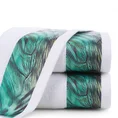 EWA MINGE Ręcznik COLLIN z bordiurą zdobioną fantazyjnym nadrukiem - 50 x 90 cm - biały 1
