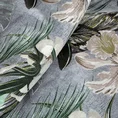 NOVA PRINT Komplet pościeli NIKA z satyny bawełnianej z motywem egzotycznych kwiatów - 160 x 200 cm - stalowy 5