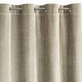 Zasłona LUSSI z lśniącego welwetu z żakardowym wzorem - 140 x 250 cm - jasnobrązowy 6