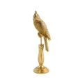 Papuga - figurka dekoracyjna złota - 12 x 9 x 35 cm - złoty 3