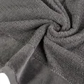 EWA MINGE Ręcznik DAGA w kolorze stalowym, z welurową bordiurą i błyszczącą nicią - 50 x 90 cm - stalowy 5