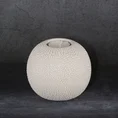 Świecznik ceramiczny RISO z efektem rosy - ∅ 11 x 10 cm - kremowy 1