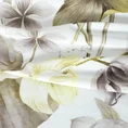 Zasłona z miękkiego welwetu z nadrukiem liści i kwiatów w stonowanej kolorystyce - 140 x 250 cm - oliwkowy 6