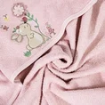 Ręcznik BABY z haftowaną aplikacją z zajączkiem - 50 x 90 cm - różowy 5