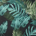 Zasłona z miękkiego welwetu z nadrukiem zielono-turkusowych egzotycznych liści - 140 x 250 cm - zielony 8