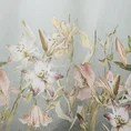 Zasłona z lekkiej etaminy zdobiona dołem malarskim kwiatowym wzorem - 140 x 250 cm - biały 8