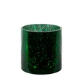 Świecznik VERRE ze szkła artystycznego z marmurkową fakturą - ∅ 10 x 10 cm - zielony 1