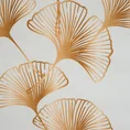 LIMITED COLLECTION Pościel BLANCA 10 z makosatyny bawełnianej łącząca motyw liści miłorzębu i geometryczny - 220 x 200 cm - biały 4