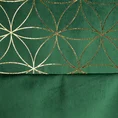 Zasłona z welwetu z ozdobnym pasem z geometrycznym złotym nadrukiem w górnej części - 140 x 250 cm - zielony 7