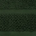 Ręcznik VILIA z puszystej i wyjątkowo grubej przędzy bawełnianej  podkreślony ryżową bordiurą - 70 x 140 cm - ciemnozielony 2