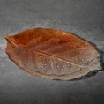 Patera SAVA ze szkła artystycznego w kształcie liścia z efektem cieniowania - 35 x 24 x 3 cm - pomarańczowy 1