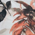 Zasłona ADELINE z malarskim nadrukiem rudych liści na białym tle z lekkiej mikrofibry - 140 x 250 cm - biały 11