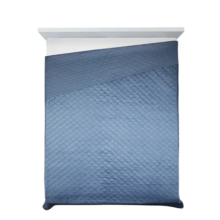 DESIGN 91 Narzuta LUIZ 5 welwetowa pikowana metodą hot press w geometryczny wzór DESIGN 91 Narzuta LUIZ 5 welwetowa pikowana metodą hot press w geometryczny wzór - 70 x 160 cm