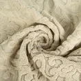 Ręcznik z wypukłym ornamentowym wzorem - 70 x 140 cm - beżowy 5