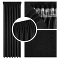 Zasłona DORA z gładkiej i miękkiej w dotyku tkaniny o welurowej strukturze - 220 x 260 cm - czarny 10