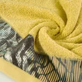 EWA MINGE Ręcznik CARLA z bordiurą zdobioną fantazyjnym nadrukiem - 50 x 90 cm - musztardowy 5