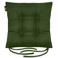 ADORE dwustronna welurowa poduszka siedziskowa na krzesło z czterema pikowaniami, gramatura 195 g/m2 - 40 x 40 x 8 cm - zielony 2