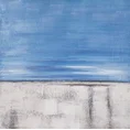 Obraz MIRAGE ręcznie malowany na płótnie - 80 x 80 cm - niebieski 1