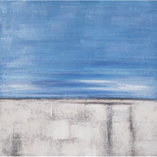 Obraz MIRAGE ręcznie malowany na płótnie - 80 x 80 cm - niebieski