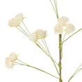 RÓŻYCZKI gałązka, kwiat sztuczny dekoracyjny z pianki foamiran - dł. 92 cm dł. z kwiatami 51 cm śr. kwiat 3 cm - kremowy 2