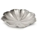 Patera metalowa SARA srebrny kwiat z wytłoczeniami - 40 x 40 x 8 cm - srebrny 1
