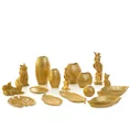 Liść monstery figurka dekoracyjna złota - 18 x 7 x 26 cm - złoty 4