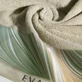 EVA MINGE Ręcznik SOPHIA z bordiurą zdobioną designerskim nadrukiem - 70 x 140 cm - beżowy 5