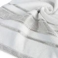 Ręcznik z żakardową błyszczącą bordiurą - 50 x 90 cm - biały 5