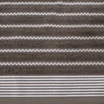 DESIGN 91 Ręcznik LEO klasyczny z bordiurą w pasy - 50 x 90 cm - ciemnobrązowy 2