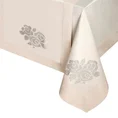 Ekskluzywny obrus SOFIA z tkaniny z dodatkiem bawełny zdobiony aplikacją z kryształów - 150 x 280 cm - beżowy 3