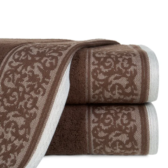 Ręcznik SELMA - 50 x 90 cm - brązowy
