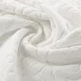 Welurowy ręcznik zdobiony na całej powierzchni żakardowym kwiatowo-ornamentowym wzorem - 50 x 90 cm - kremowy 5
