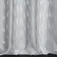 Firana z matowej tkaniny zdobiona srebrnym wzorem z imitacji cekinów - 140 x 250 cm - biały 3