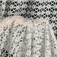 Tkanina firanowa o strukturze ażurowej koronki - 290 cm - jasnoszary 2
