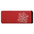 Ręcznik świąteczny CHERRY 02 bawełniany z haftem ze śnieżynkami - 50 x 90 cm - czerwony 3