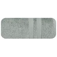 Ręcznik  klasyczny  z amerykańskiej bawełny czesanej z żakardową bordiurą w pasy - 70 x 140 cm - srebrny 3